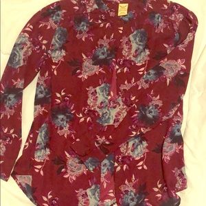 Faded Glory floral blouse